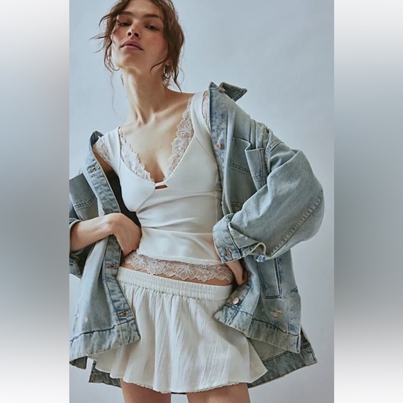 We The Free Jackets & Blazers - Free People Madison City Denim Jacket Distressed We The Free Bleach Spots